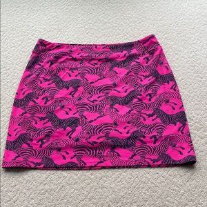 NWTS Melly M Pink and Black Zebra Animal Print Golf Skort Women XL